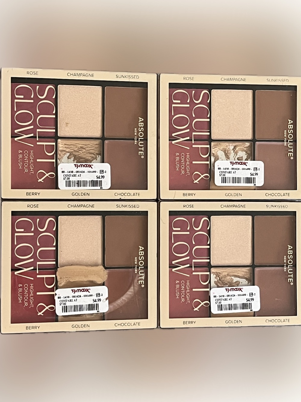 [NEW/UNOPENED]   4 Packs Absolute New York Shade Highlight Palette